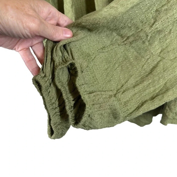 Promesa NWT  Prairie Collar Green Button Front size Small NWT Feminine Girlie - Picture 8 of 11